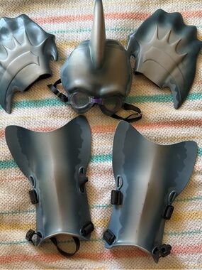 Kids Shark Swimming Set with Mask, Fins & Flippers - Dark Gray